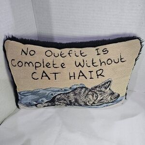 No Outfit Is Complete Without Cat Hair Pillow 12x8 Manual Woodworkers and Weave